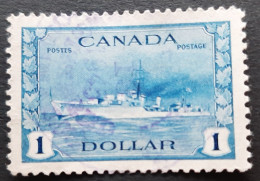 Canada 1942  USED  Sc 262,    1$ War Issue, Destroyer - Gebruikt