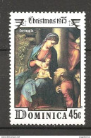 DOMINICA - 1975 CORREGGIO Adorazione Dei Re Magi (Accademia Brera, Milano) Nuovo** MNH - Religión