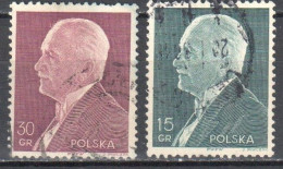 Poland 1938  President Of Poland Ignacy Moscicki  - Mi. 324-25 - Used - Used Stamps