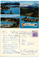 Austria 1974 Postcard Wörther-See - Pörtschach, Maria Wörth & Velden; 2.50s Danube Bridge, Linz Stamp - Pörtschach