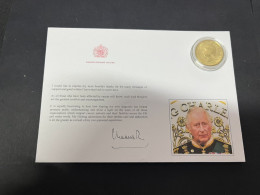 13-2-2024 (4 X 7) Copy Of King Charles III Letter Of Thanks From Buckingham Palace (with New $ 1.00 King Coin) - Dollar