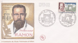 FDC  -- 1967 -- 200 Ans De L'Ecole Vétérinaire D'Alfort--Professeur RAMON--.....cachet  MAISONS-ALFORT - 94 - 1960-1969