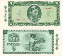 Burma / 5 Kyat / 1965 / P-53(a) / UNC - Myanmar