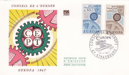 FDC  -- 1967 -- EUROPA (2 Valeurs)  ....cachet  STRASBOURG - 67 - 1960-1969