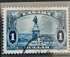 Canada 1935  USED  Sc 227,    1$ King George V Pictorial Issue, Champlain Statue - Oblitérés