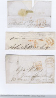 Ireland Louth Dublin Drogheda Paid Three Types PAID AT/DROGHEDA And PAID AT DROGHEDA/1d, Plus Ms "1" - Prephilately