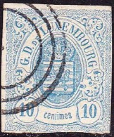 1859 Wappen Im Oval 10 Centimes Hellblau Mi. 6 A - 1859-1880 Armarios