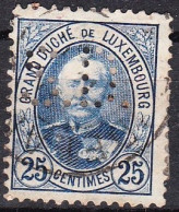 1891 PERFIN S.D.  In Freimarke Grossherzog Adolf 25 C  Blau Michel 60 B. See Scan ! - Plaatfouten & Curiosa