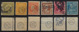 USA United States 1917/1940 6 Stamp With Perfin 26 Circle By Standard Oil Company Of New York Lochung Perfore - Aardolie