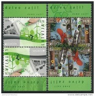 LETONIA/ LATVIA/ LETTLAND -  EUROPA 2016 -TEMA "ECOLOGIA -EL PENSAMIENTO VERDE -THINK GREEN"- 2 SERIES En TÊTE-BÊCHE -A - 2016