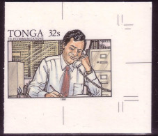 TONGA - Cromalin Proof 1991 - Shows Overseas Customer From City On Telephone - 5 Exist - Tonga (1970-...)