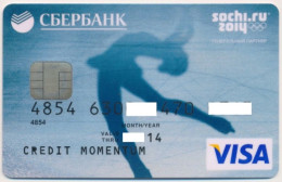 RUSSIA SBERBANK SAVINGS BANK VISA CARD OLYMPIC GAMES 2014 SOCHI 2014 EXPIRED - Geldkarten (Ablauf Min. 10 Jahre)