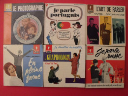 Lot De 6 Marabout Flash 1959-68. Je Parle Russe Portugais Graphologie En Forme Photographie L'art De Parler - Paquete De Libros