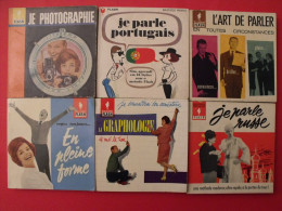 Lot De 6 Marabout Flash 1959-68. Je Parle Russe Portugais Graphologie En Forme Photographie L'art De Parler - Loten Van Boeken