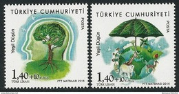 TURQUIA/ TURKEY/ TÜRKEI -TEMA "ECOLOGIA -EL PENSAMIENTO VERDE -THINK GREEN".- Serie De 2 V. - 2016