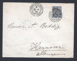 1903  Lettre De Constantinople-Galata Pour Hannovre (Allemagne) Yv 17 - Lettres & Documents