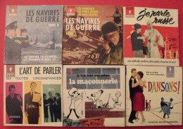 Lot De 6 Marabout Flash 1959-64. Je Parle Russe Navires De Guerre Dansons Maçonnerie L'art De Parler - Lots De Plusieurs Livres