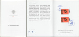 Bund: Minister Card - Ministerkarte Typ VII , Mi-Nr. 3749 ESST: " 125. Geburtstag Bertolt Brecht " - Covers & Documents