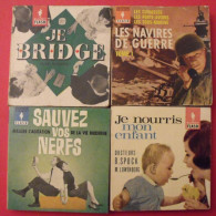 Lot De 4 Marabout Flash 1960-63. Navires De Guerre I Je Bridge Nourris Mon Enfant Sauvez Vos Nerfs - Paquete De Libros