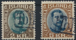 Island 97-98 König Christian X. Mit Stempel Tollur - Cartas & Documentos