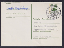 Bund Ganzsache Unfallverhütung + ZuF Industrie & T. P 119 Antwort Blomberg Lippe - Postcards - Used