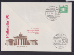 DDR Ganzsache Berlin Brandenburger Tor Philatelia 10.8.1991 - Postcards - Used