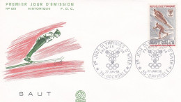 FDC  - 1968 -- Jeux Olympiques D'Hiver De GRENOBLE--( Saut à Ski) .........cachet  GRENOBLE-38 - 1960-1969