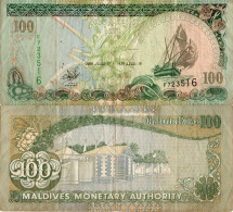 Maldives / 100 Rufiyaa / 2000 / P-22(b) / VF - Maldiven