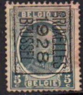 Belgique   Albert 1er Type Houyoux 5c Surcharge Bruxelles 1928 - Typo Precancels 1922-31 (Houyoux)