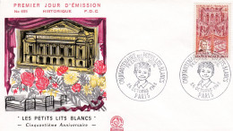 FDC  - 1968 -- 50 Ans Des Petits Lits Blancs .......cachet  PARIS  - 75 - 1960-1969