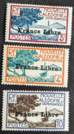 197,198, 200  Surchargé France Libre Nouvelle Calédonie - Unused Stamps