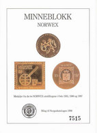 Norway Norge 1998 Souvenir Bloc Medals For Norwex Exhibitions, Mint - Storia Postale