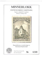 Norway Norge 2001 Souvenir Bloc, Posthusgården In Kristiania, Mint - Storia Postale