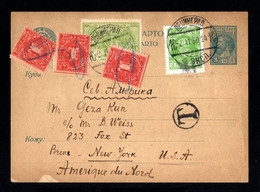 IPH16-RUSSIA-OLD SOVIETIC POSTCARD LENINGRADE To NEW YORK (usa) 1930.WWII.Russland.RUSSIE Carte Postale - Storia Postale