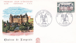 FDC  - 1968 -- Chateau  De LANGEAIS...........cachet  LANGEAIS - 37 - 1960-1969