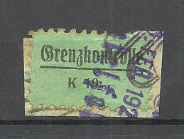 ÖSTERREICH Austria Ca. 1920 Grenzkontrolle Gebühr Steuer Tax 10 Kr. O - Fiscaux