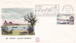 FDC  - 1966 --Pont Saint Esprit ....cachet Mécanique Avec Flamme  PONT SAINT ESPRIT - 30 - 1960-1969