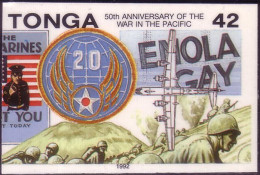 TONGA 1992 Cromalin Proof - Landing On Iwo Jima - Enola Gay - Atom Bomb  - 4 Exist - Tonga (1970-...)