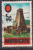 Barbados 1970-71 QE2 5cents Buildings Used SG 403 ( J1150 ) - Barbados (1966-...)