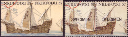 Tonga Niuafo'ou 1992 Cromalin Proof Pair + Specimen - Columbus Ship Santa Maria - 4 Exist - Cristóbal Colón