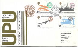 First Day Cover - Postal Union, 1971, England To Switzerland, N°870 - 1971-1980 Dezimalausgaben