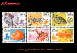 CUBA MINT. 1994-06 ACUICULTURA. FAUNA MARINA - Unused Stamps