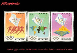 CUBA MINT. 1994-07 CENTENARIO DEL COMITÉ OLÍMPICO INTERNACIONAL - Ongebruikt