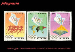 CUBA MINT. 1994-07 CENTENARIO DEL COMITÉ OLÍMPICO INTERNACIONAL - Unused Stamps