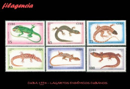 CUBA MINT. 1994-18 FAUNA. LAGARTOS ENDÉMICOS - Unused Stamps