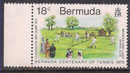 Bermuda 1973 QE2 18cents Tennis SG 301 MNH ( A1214 ) - Bermuda