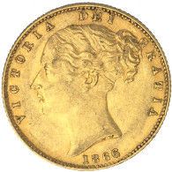 Royaume-Uni-Souverain Victoria 1866 Londres - 1 Sovereign