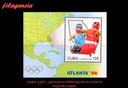 CUBA MINT. 1995-14 JUEGOS OLÍMPICOS EN ATLANTA. HOJA BLOQUE - Unused Stamps