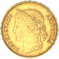 Suisse- 20 Francs Confédération Helvétique 1895 Berne - 20 Franken (goud)