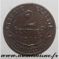 GADOURY 107 - 2 CENTIMES 1911 - TYPE DUPUIS - KM 841 - SPL - 2 Centimes